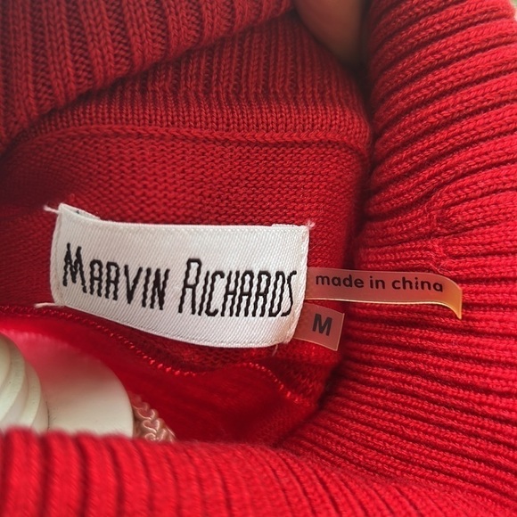 Marvin Richards Sleeveless Stretchy Ribbed Cowl Neck Dress Form Fitting Size M - Picture 3 of 5